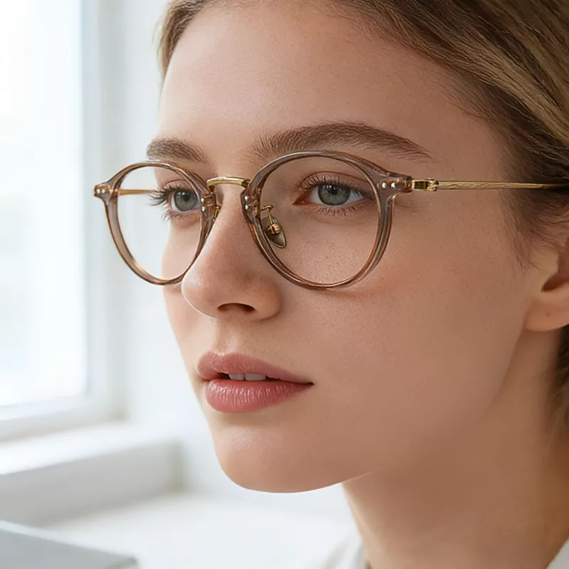 Pure titanium frame Crystal Brown T18276Z-7