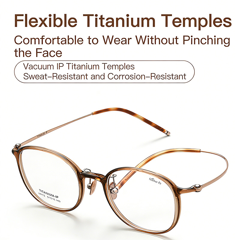 Pure titanium frame brown L9113Y-10