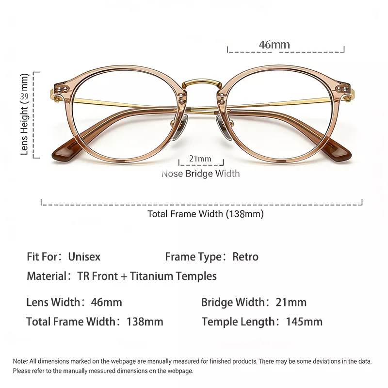 Pure titanium frame size L9113Y