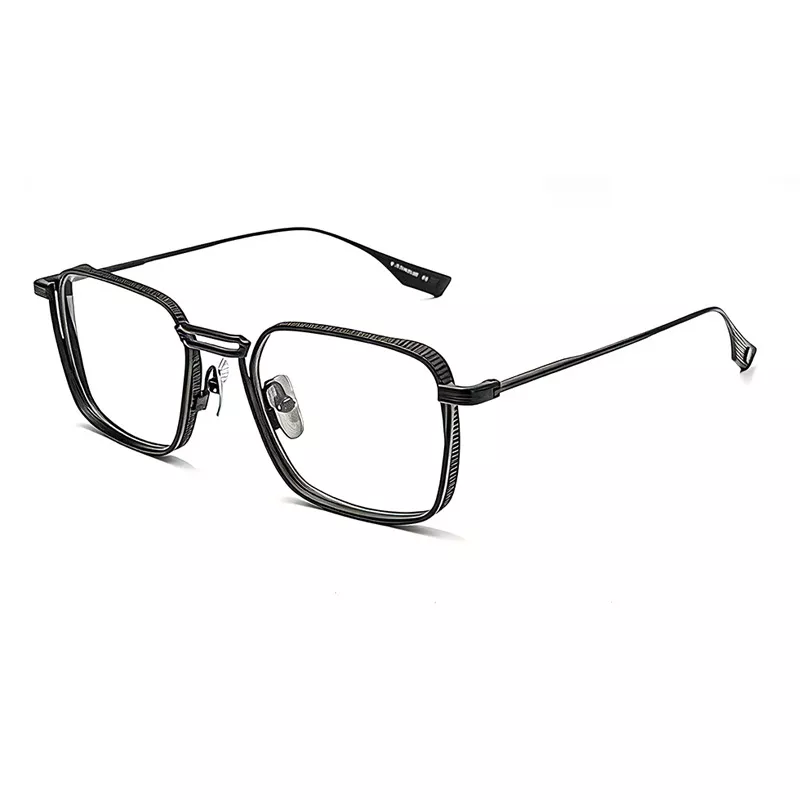 Ultra-light retro pure titanium frame DTX125 black-02