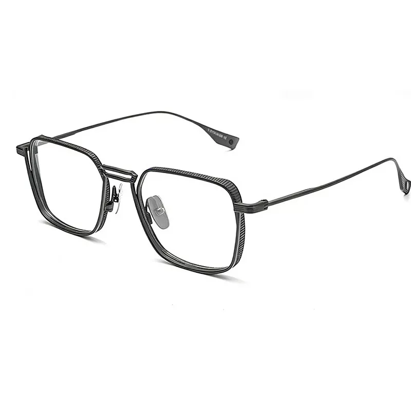 Ultra-light retro pure titanium frame DTX125 gray-02