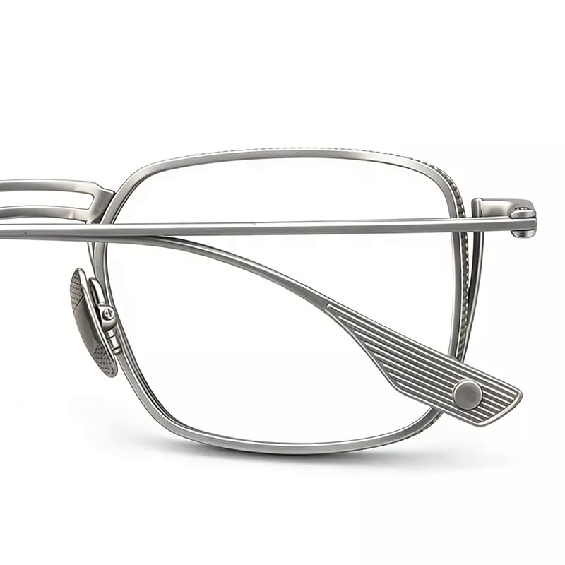 Ultra-light retro pure titanium frame DTX125 silvery-03