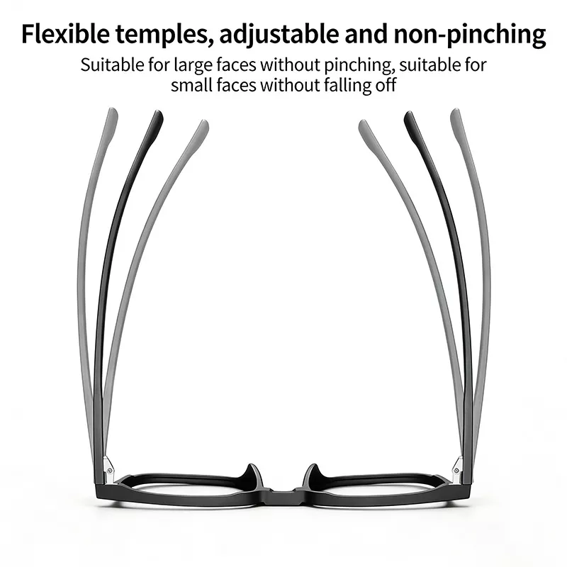 Matte Black TR90 Lightweight Prescription Glasses TR2101-02