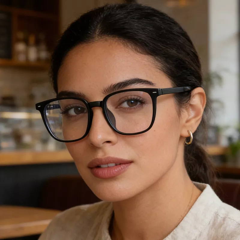 Matte Black TR90 Lightweight Prescription Glasses TR2101-10