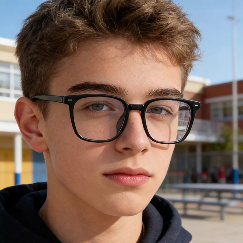 Matte Black TR90 Lightweight Prescription Glasses TR2101-11