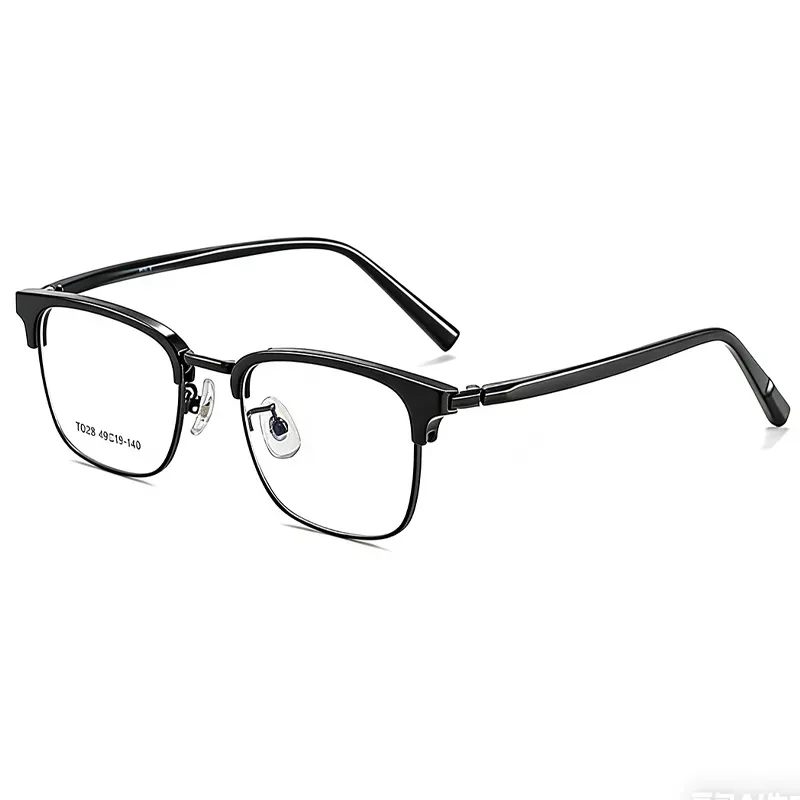 Ultra-Light Retro TR Eyeglass Frames Y70038C-black-02