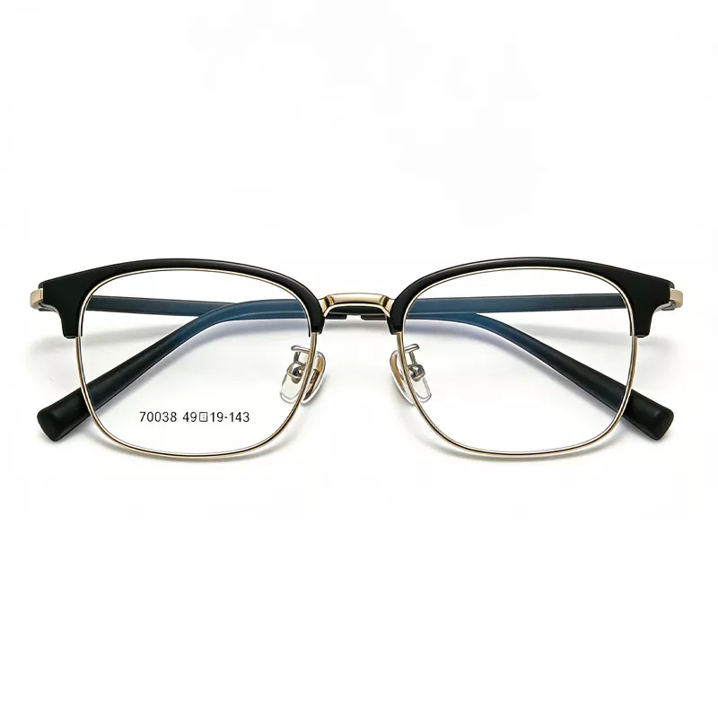 Ultra-Light Retro TR Eyeglass Frames Y70038C-golden-01