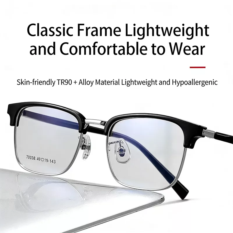 Ultra-Light Retro TR Eyeglass Frames Y70038C-silver-04