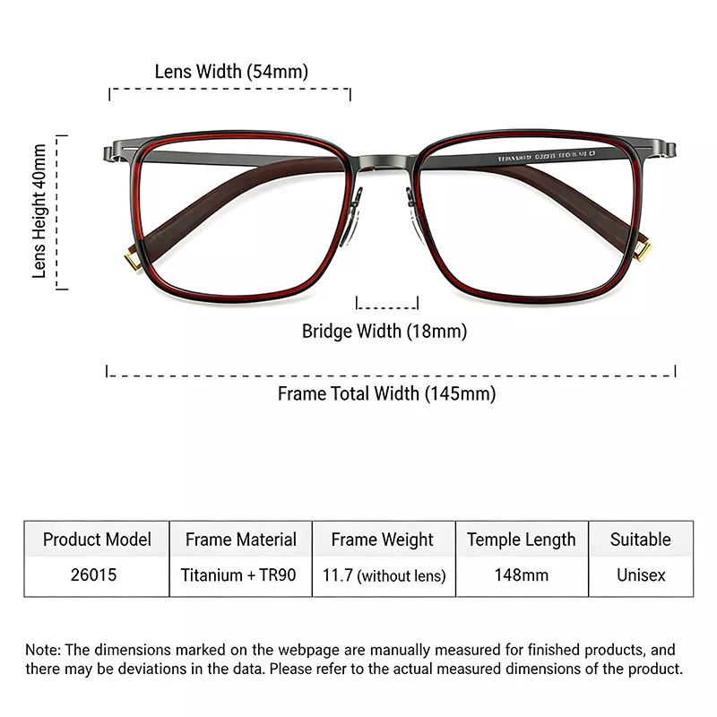 Vintage Screwless Full-Rim Glasses Frame 26015-11