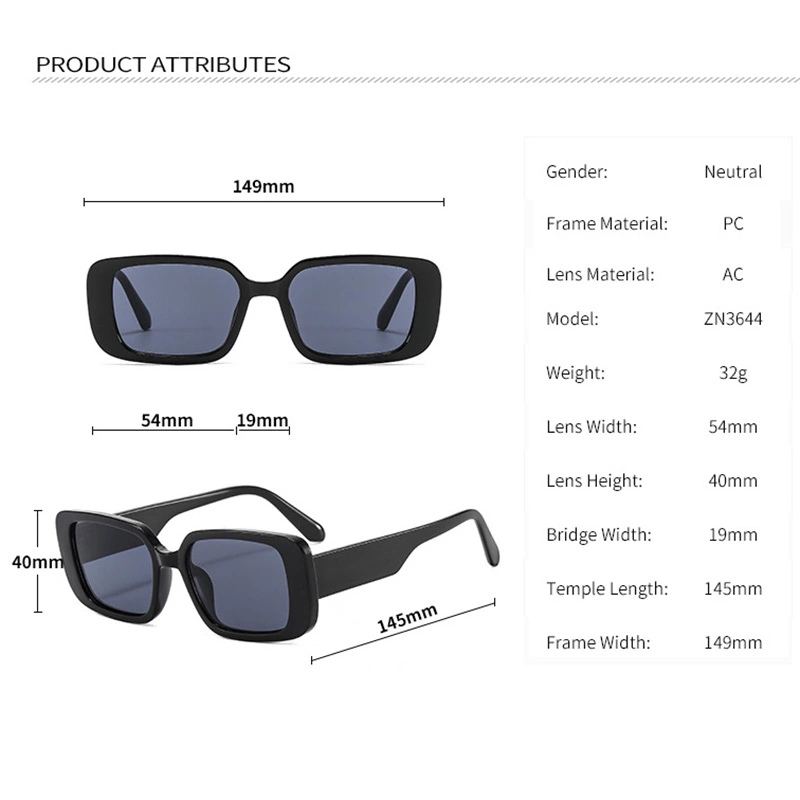 Ladies' square sunglasses ZN3644
