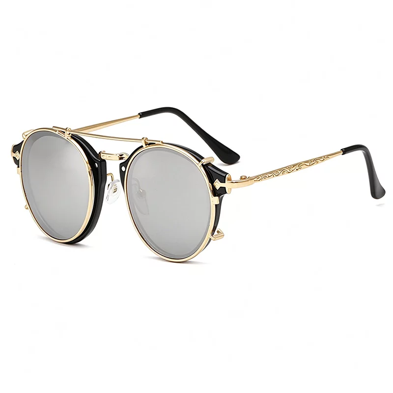 Round Clip On Sunglasses ZN4009