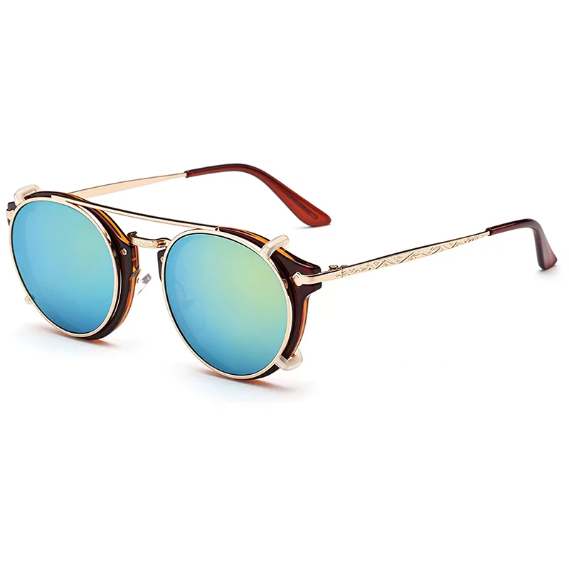 Round Clip On Sunglasses ZN4009