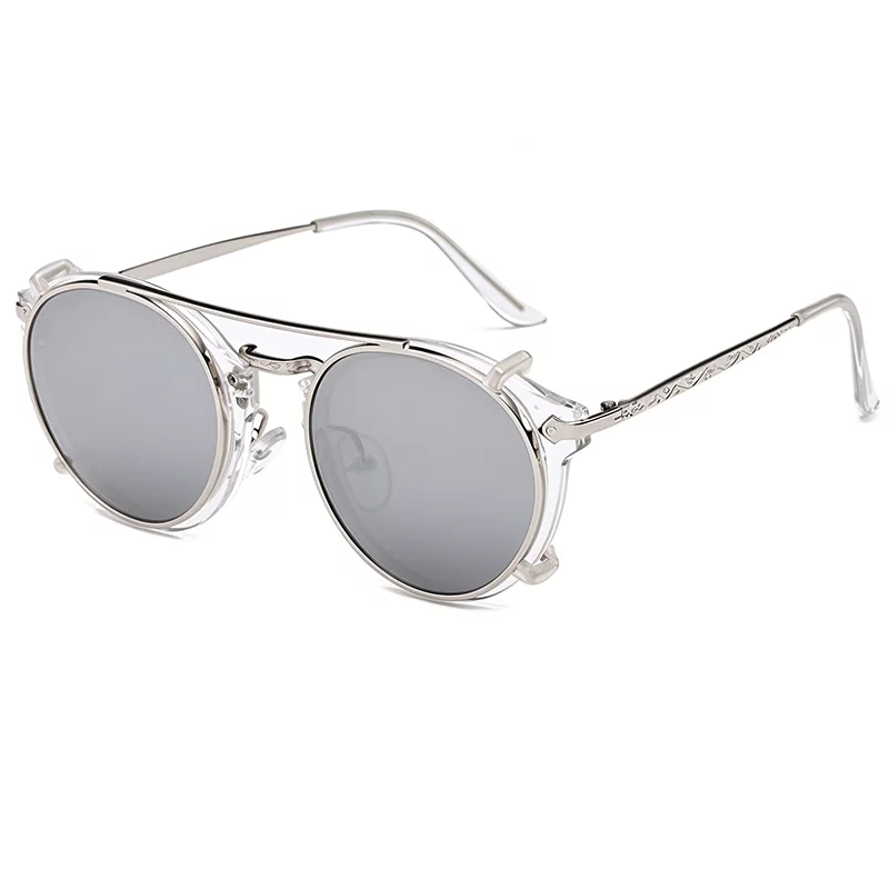 Round Clip On Sunglasses ZN4009
