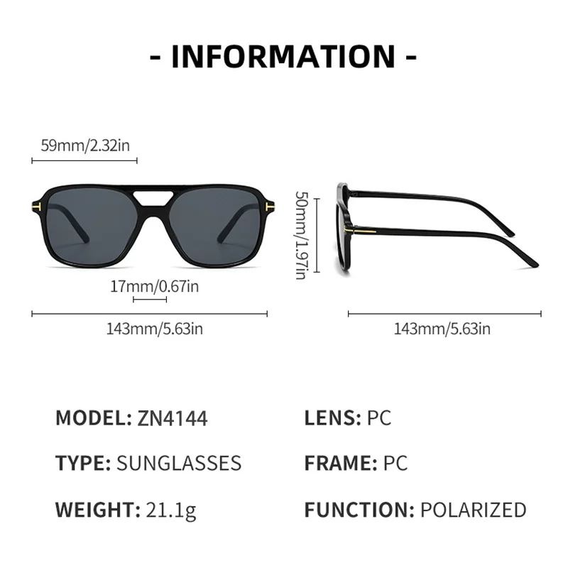 Retro Double-Bridge Sunglasses ZN4144