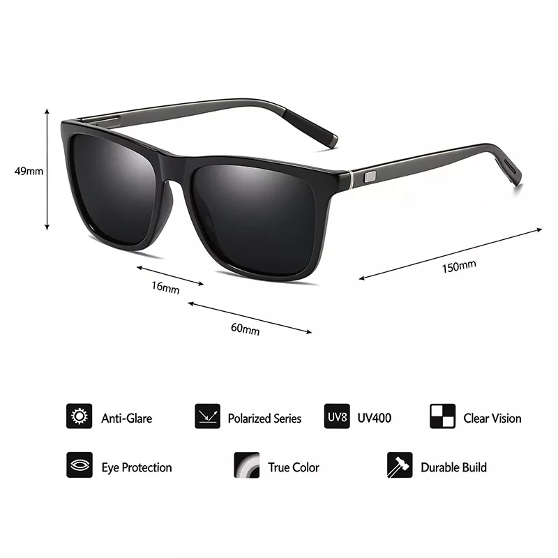 Polarized Square Sunglasses ZN4147